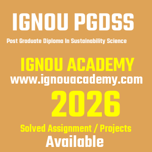 IGNOU PGDSS SOLVED ASSIGNMENT 2026